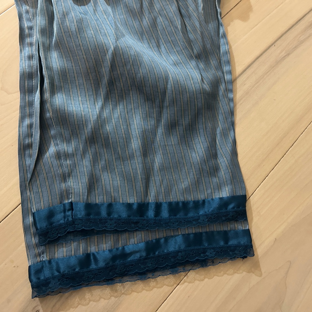 2006 Vintage/Y2K Victoria's Secret Angels Striped Pajama Lounge Capris Pants M - Picture 11 of 13